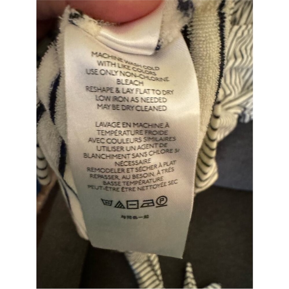 Anthropologie Saturday Sunday Striped Knit Midi Dress Small Womens Off White Nvy - Picture 11 of 14